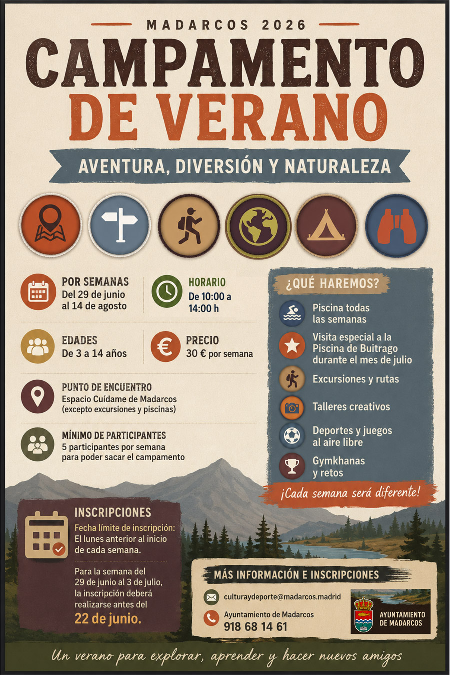 CAMPAMENTO DE VERANO MADARCOS 2026