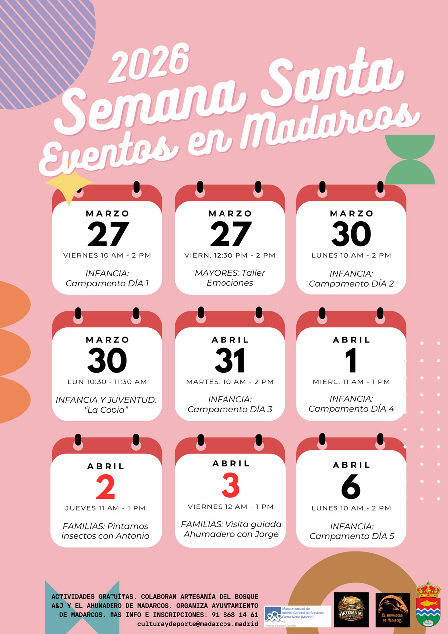 Semana Santa 2026 EVENTOS Madarcos