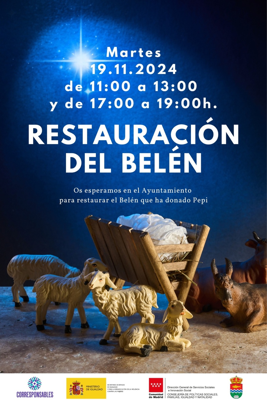 Cartel restauración del belén
